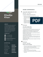 Khadija Khan: Work Experience