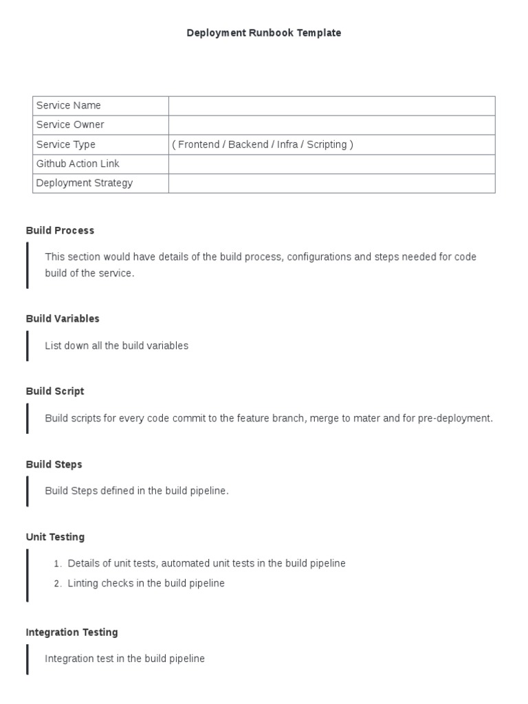 Deployment Runbook Template KYCwGhgE PDF Deployment Runbook Template KYCwGhgE PDF