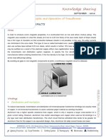 Basic Principles and Operation of Transformer-Constructional Aspects