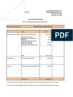 Quotation (Estimate) : Property Name & Number