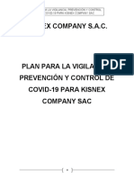 Plan para La Vigilancia, Prevención y Control de Covid-19 para Kisnex Company Sac PDF