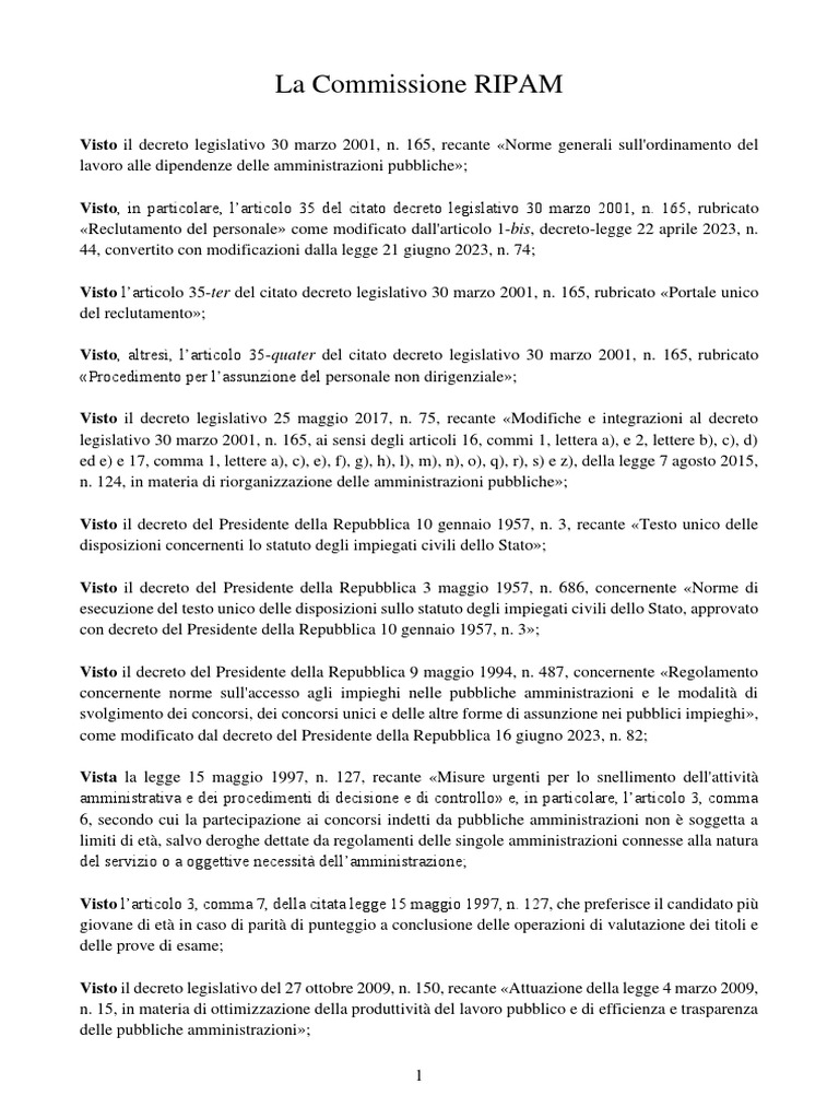 Bando RIPAM MAECI PDF