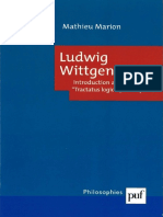 Ludwig Wittgenstein. Introduction Au Tractatus Logico Philosophicus Par Mathieu Marion