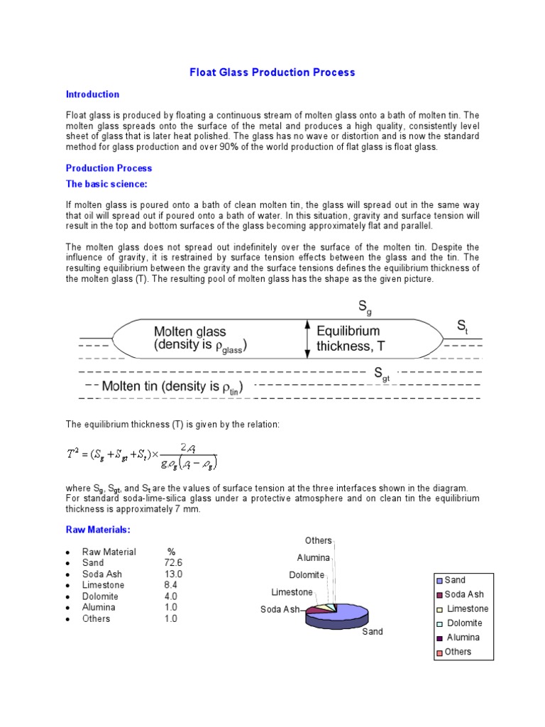 Float Glass Production Process 001 PDF Glasses Process Management