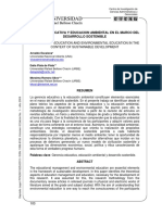 Gerencia Educativa y Educacion Ambiental en El Marco Del Desarrollo Sostenible