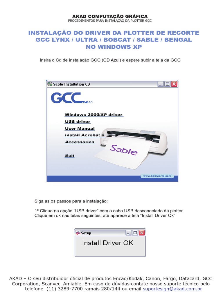 Instalação da Plotter GCC Sable 60 | PDF | Pressão | Informática