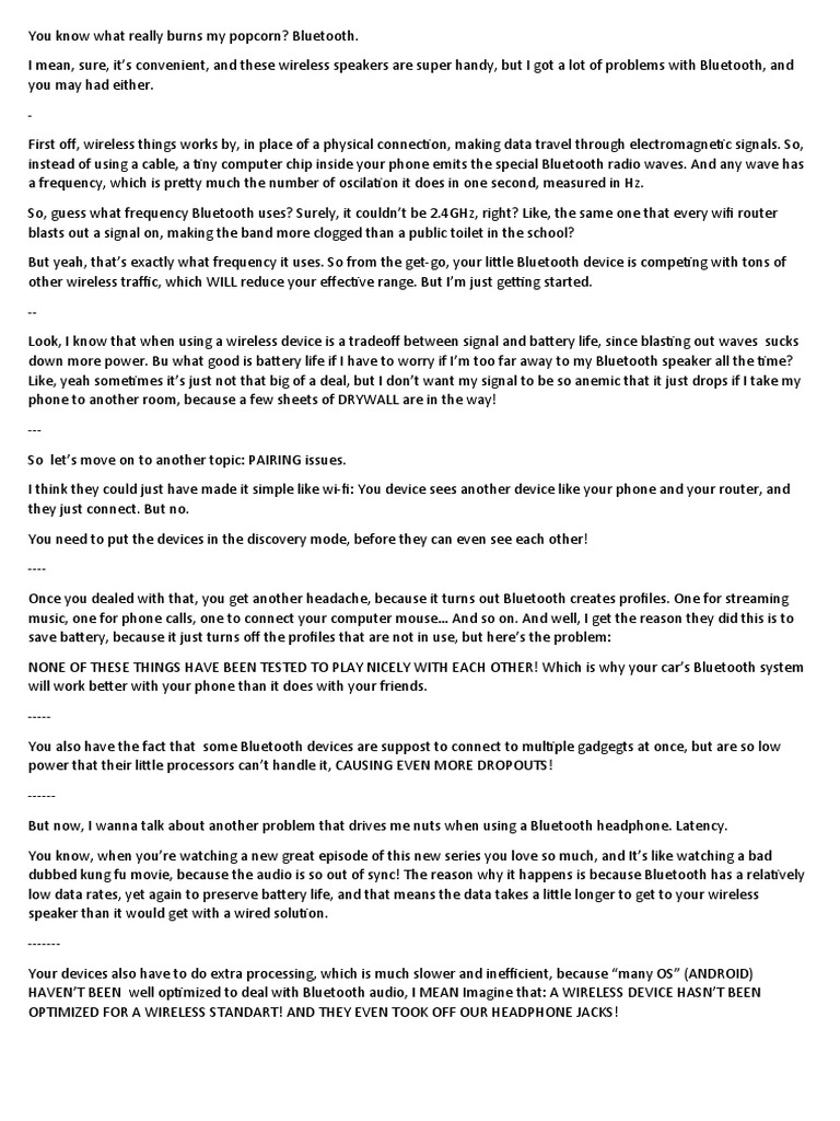 You Know What Really Burns My Popcorn PDF Bluetooth Wireless