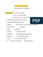 Gerund, Past Simple Present Perfect & Past Passive