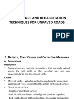 Maintenance and Rehabilitation Techniques For Unpaved Roads