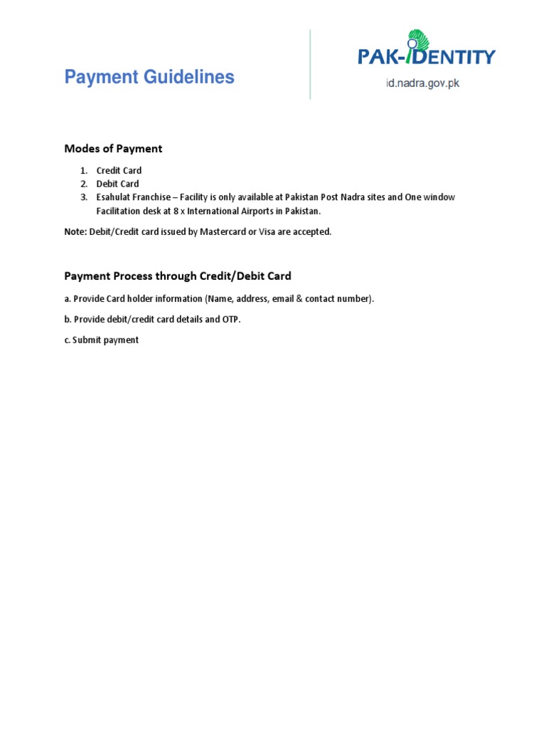 Payment Guidelines | PDF | Business