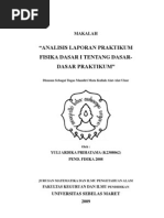 Makalah Analisis Laporan Praktikum Fisika Dasar I Tentang Dasar Dasar Praktikum Pdf