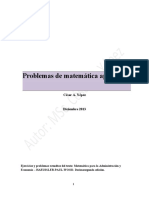 Ejercicios de Matematica Aplicada A La Administracion y Economia