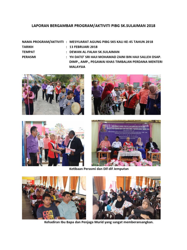 Laporan Bergambar Program Pibg 2018 Pdf