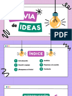 Presentación Diapositivas Lluvia de Ideas Doodle Multicolor Rosa y Violeta