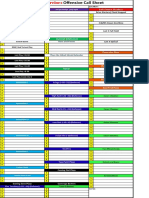 Blank Call Sheet