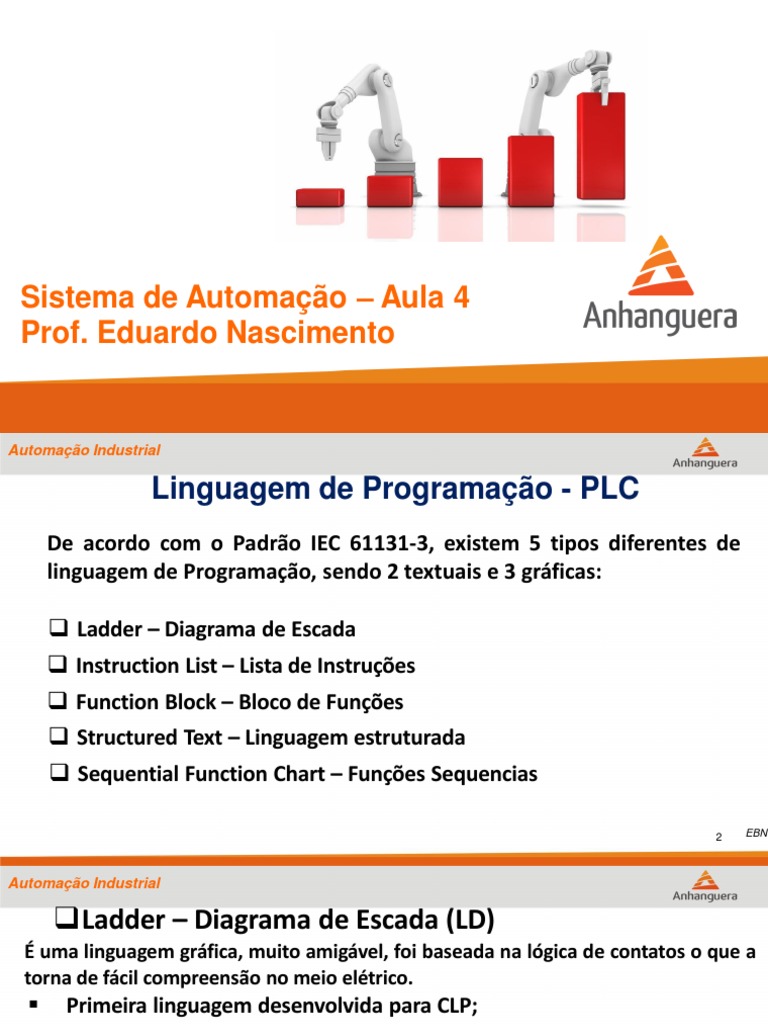Tipos de Linguagens de Programação PLC | PDF | Linguagem de programação ...