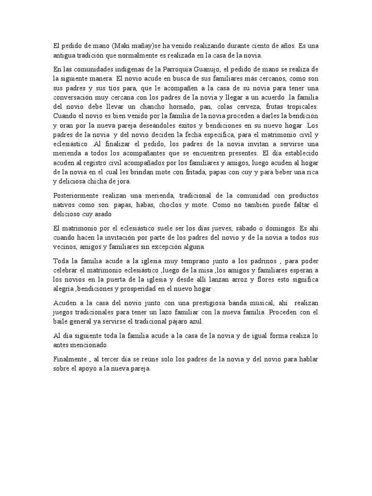El Pedido de Mano | PDF