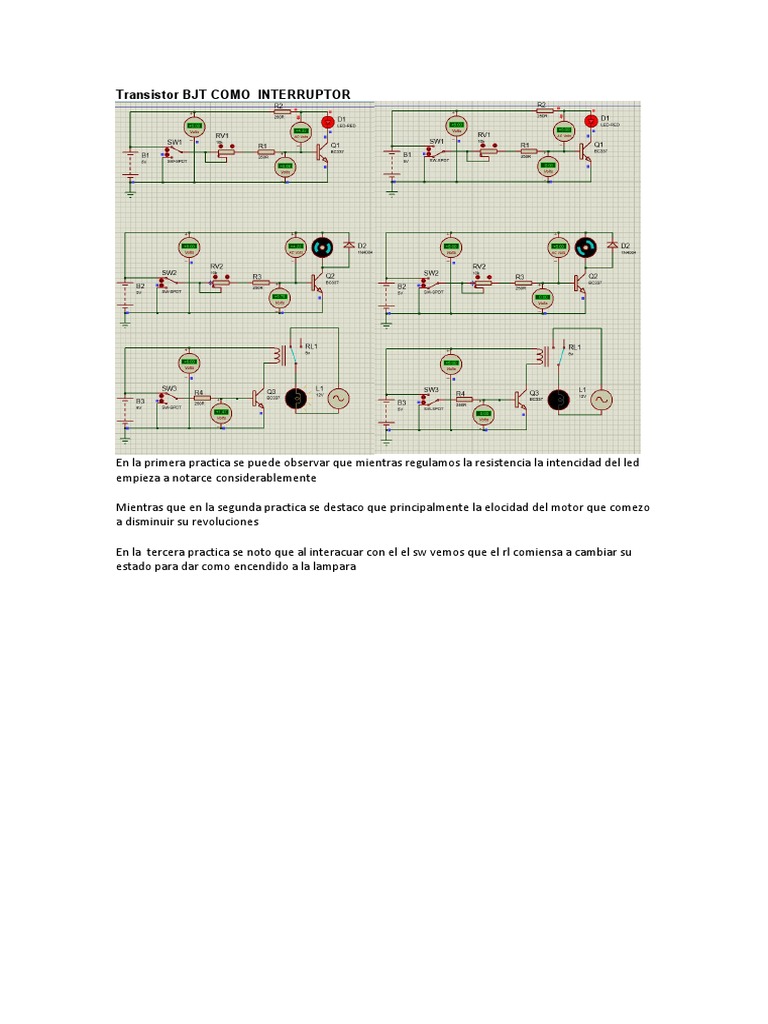 Transistor BJT Como Interruptor PDF