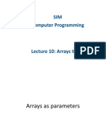 Lecture 10 Arrays II