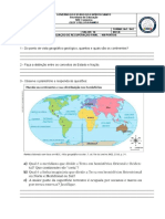 AVALIAÇÃO DE RECUPERAÇÃO FINAL Geografia - 8º ANO - 2022