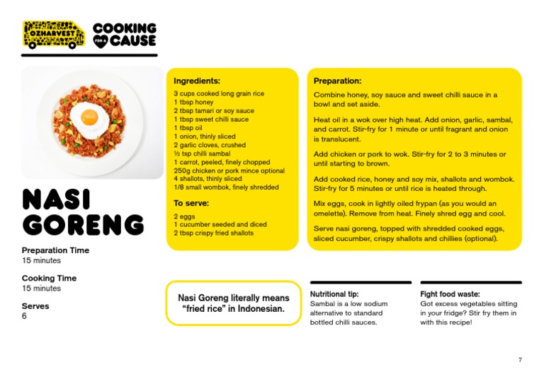 Ffw Nasi Goreng Recipe Pdf Pdf