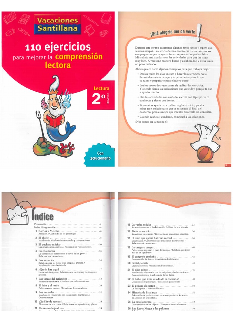 110 EJERCICIOS DE COMPRENSION LECTORA SANTILLANA PDF visual data 3