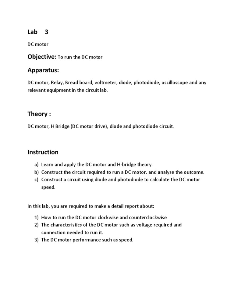 DC Motor Lab | PDF | Force | Power (Physics)