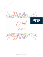 The Printable Collection Coral Monthly Journal EN