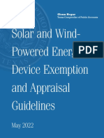 Solar and Wind-Powered Energy Device Exemption and Appraisal Guidelines