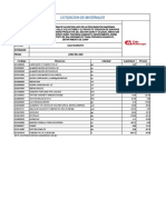 Cotizacion de Materiales