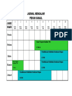 Jadwal Pekan Ganjil