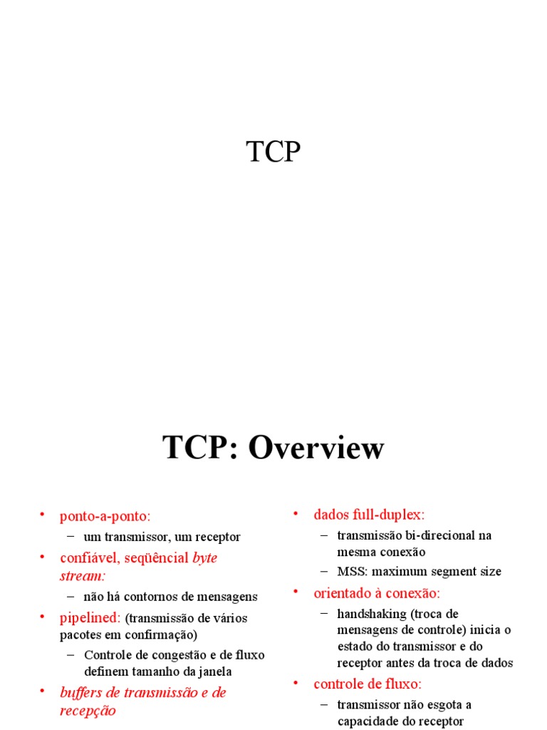 Aula 14-2 Protocolos de Transporte 2 | PDF | Protocolo de controle de ...