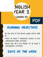 English Year 2 - Lesson 29