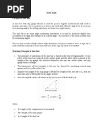 Sine Bar Mechanical Measurements