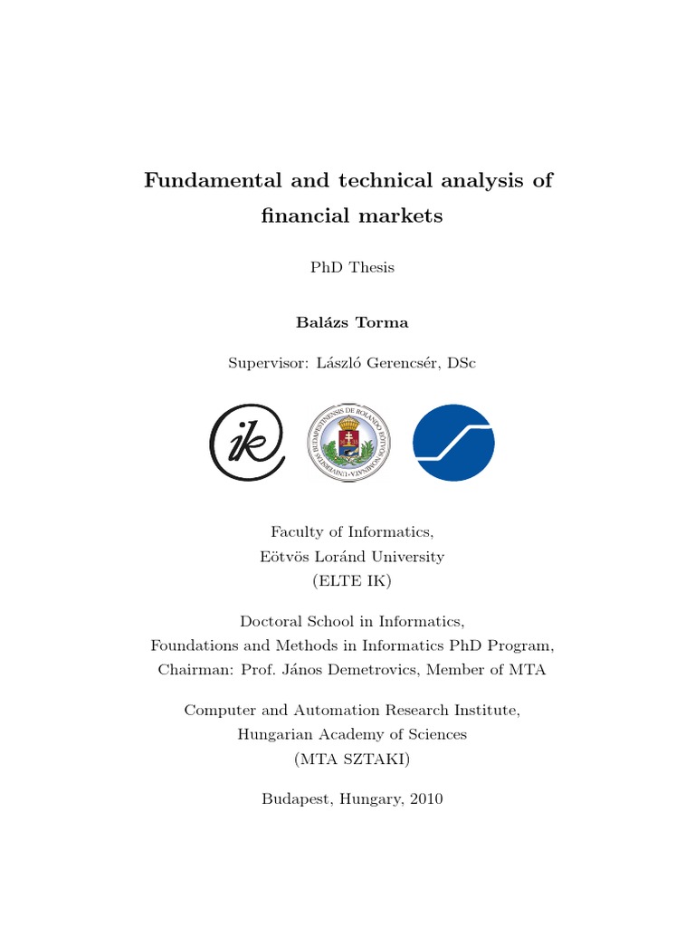 Fundamental And Technical Analysis Of Financial Markets Pdfdrive Pdf
