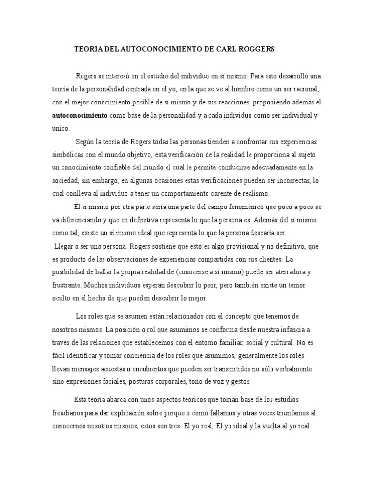 El Autoconocimiento | PDF | Las emociones | Teoría