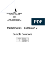 Sydney Boys High School Mathematics Trial HSC Solutions