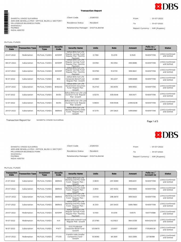 Transaction Report | PDF
