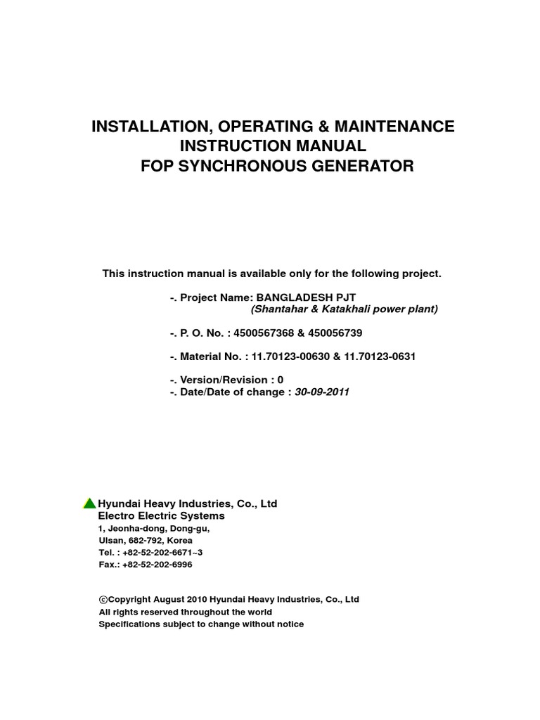 Alternator and Excitation System PDF Insulator (Electricity