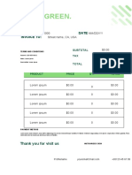 Go Green.: Invoice To: Invoice #Date