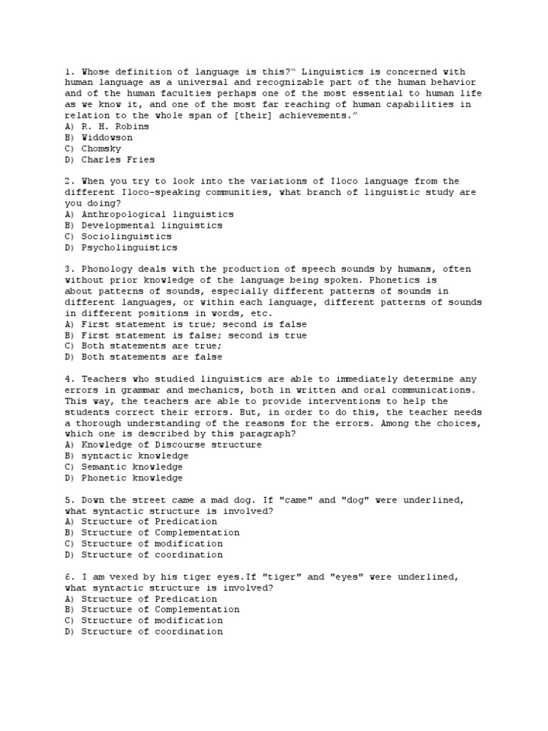 Introduction To Linguistics Pdf Linguistics Word