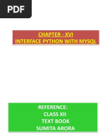 Chapter 6 Interface Python With MYSQL