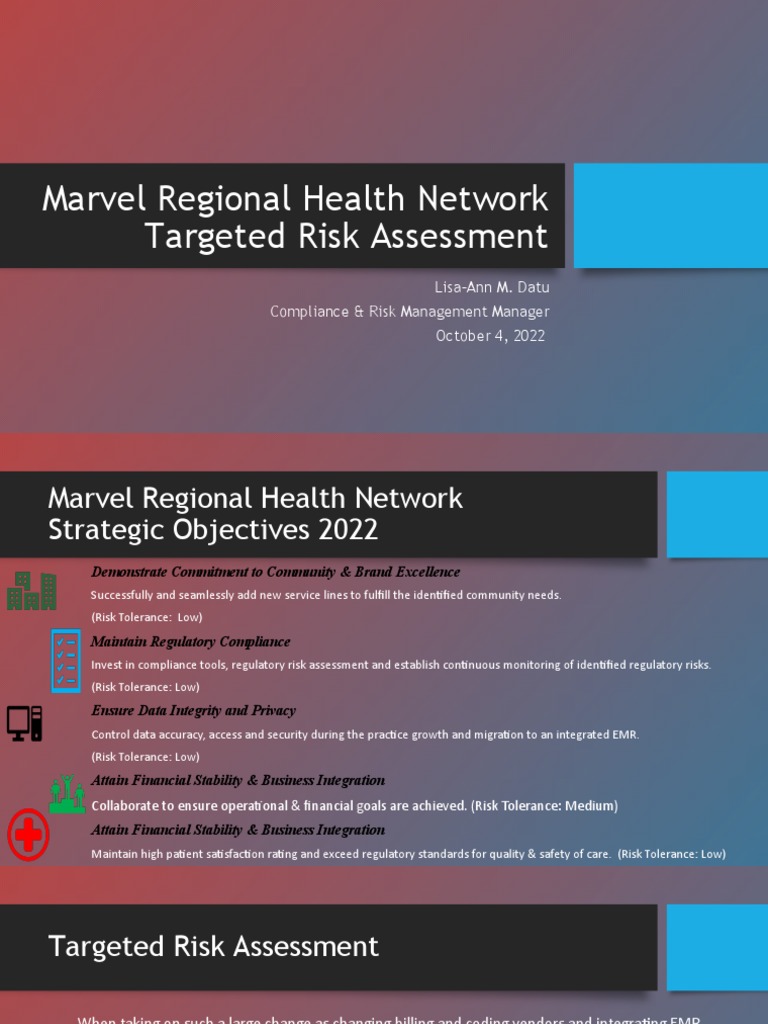 Marvel Regional Health Risk Assessment | PDF | Electronic Health Record ...