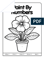Black and White Simple Art Paint by Numbers Worksheet