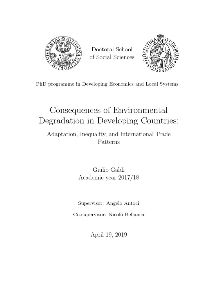 Consequences of Environmental Degradation On Developing Countries | PDF ...
