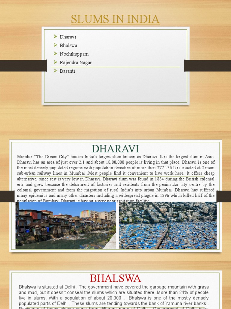 Slums in India by Chris 2 | PDF | Slum | Economies