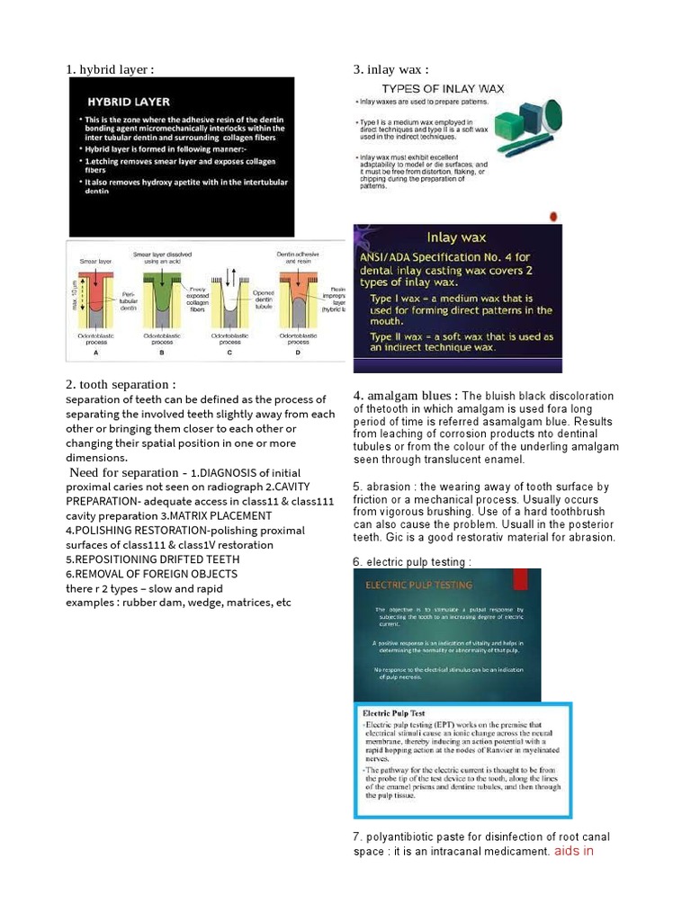 Conservative Dentistry 2 Markers | PDF | Medical Specialties ...