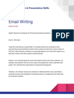 Email Writing Format