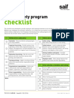 S1168 Driver Safety Program Checklist
