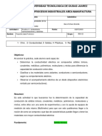 Practca 4. Conductores, Semiconductores y Aislantes